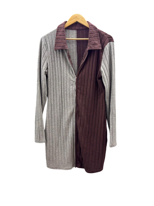 Unbekannt Damen - Weste XL mehrfarbig (grau und bräunlich)