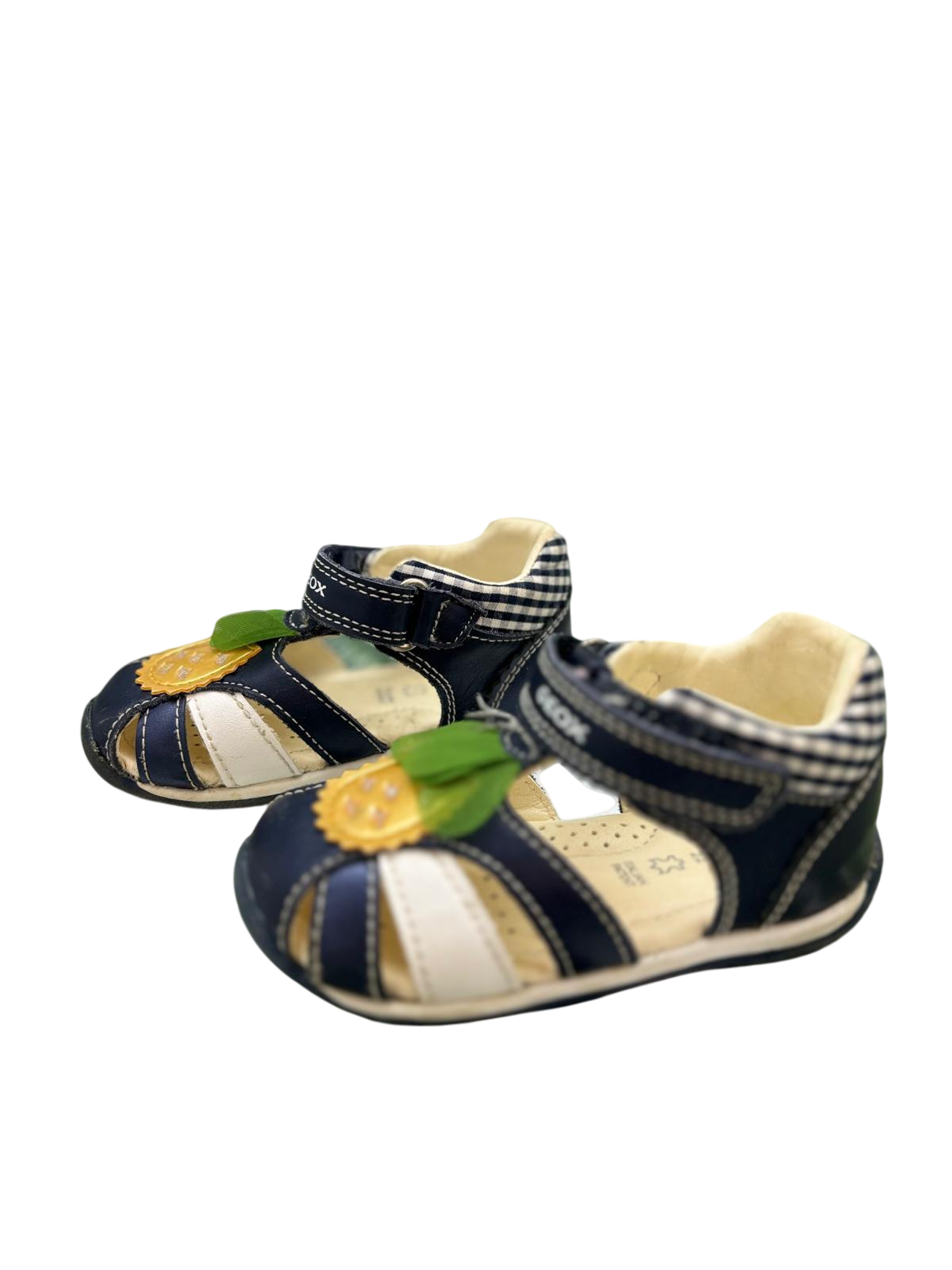 GEOX Sandalen 22 Dunkelblau, Creme, Gelb