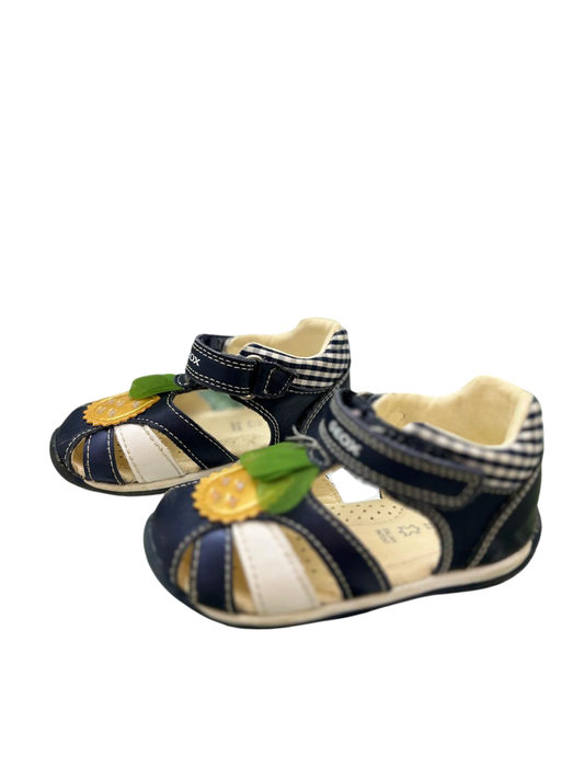 GEOX Sandalen 22 Dunkelblau, Creme, Gelb