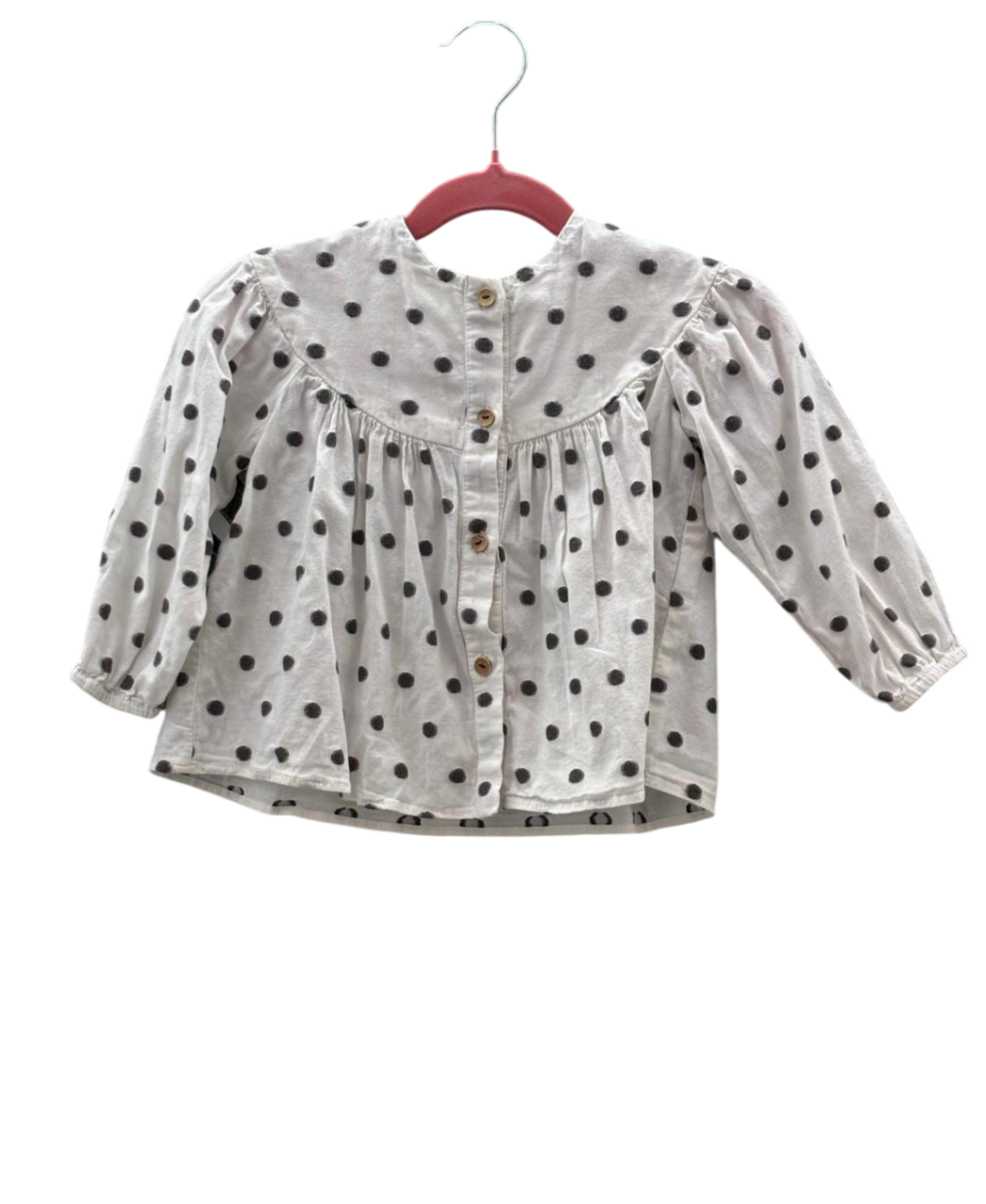 ZARA Baby - Bluse 98 Weiß mit schwarzen Punkten