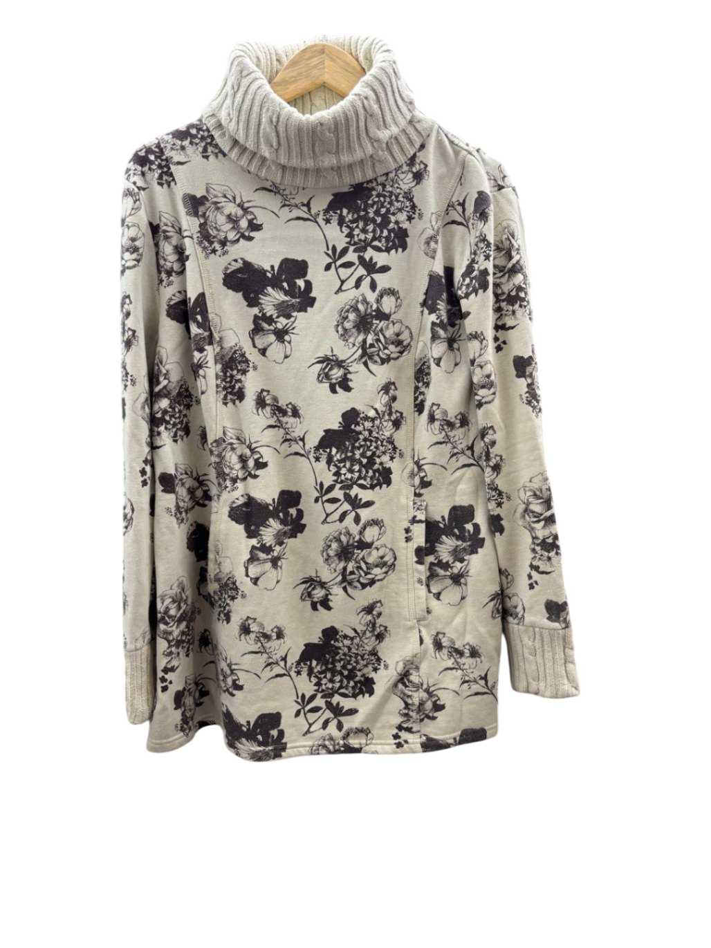 John Baner Damen - Pullover 2XL-3XL Beige und Dunkelbraun