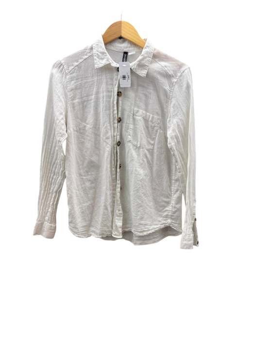 H&M Damen - Bluse 38 Weiß