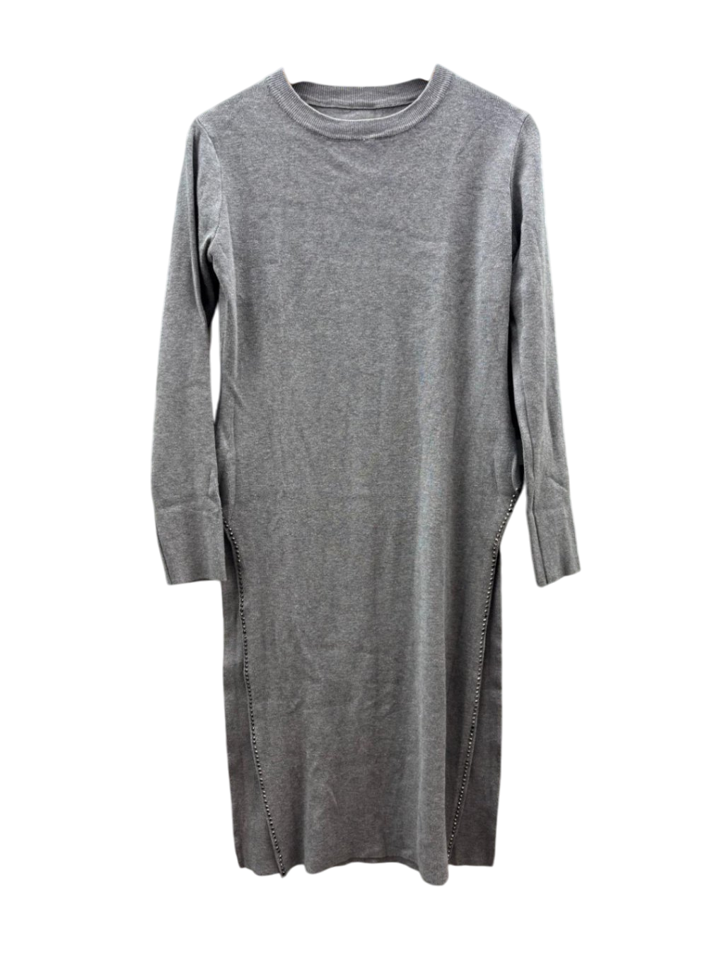 Damen - long Pullover L Grau