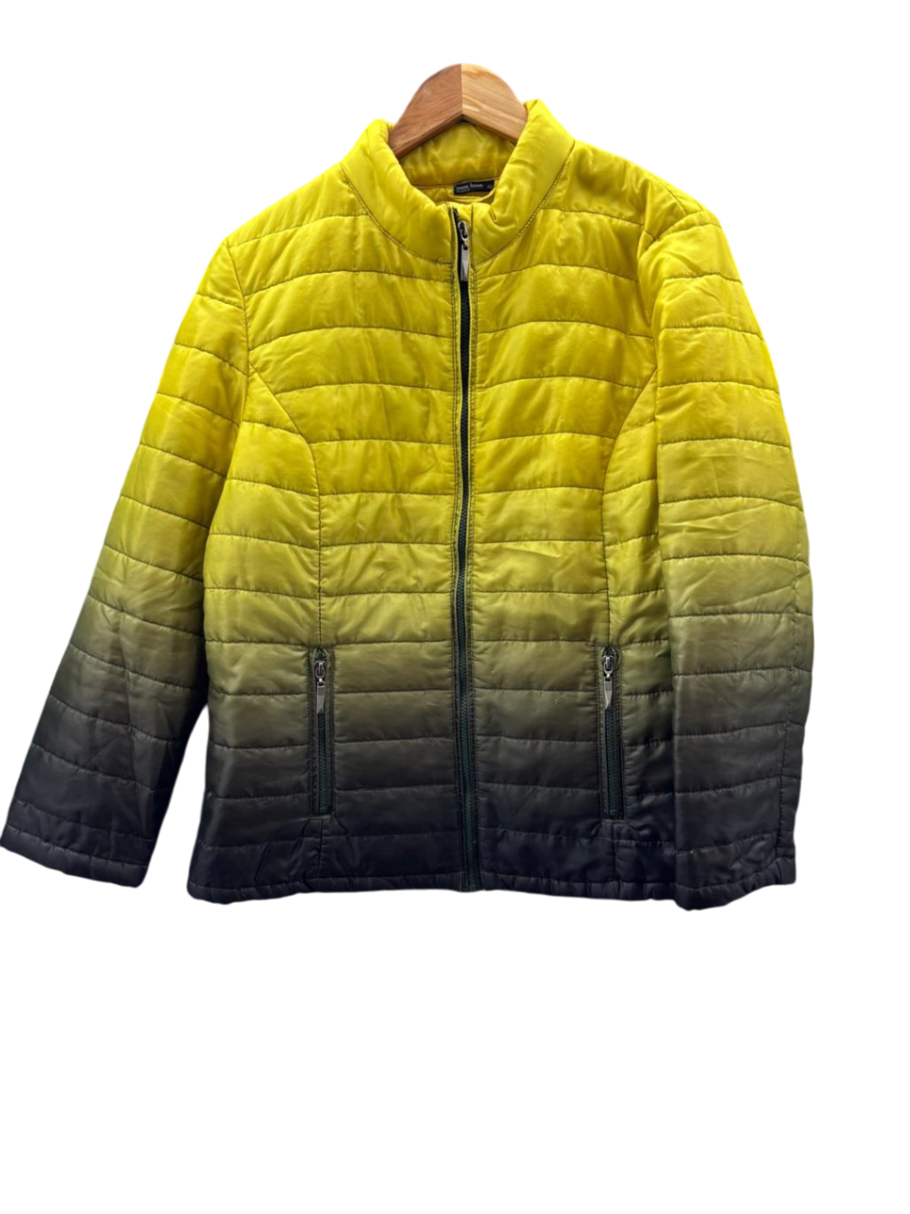 Laura Torelli Damen - Jacke 3XL Gelb bis Schwarz Ombre