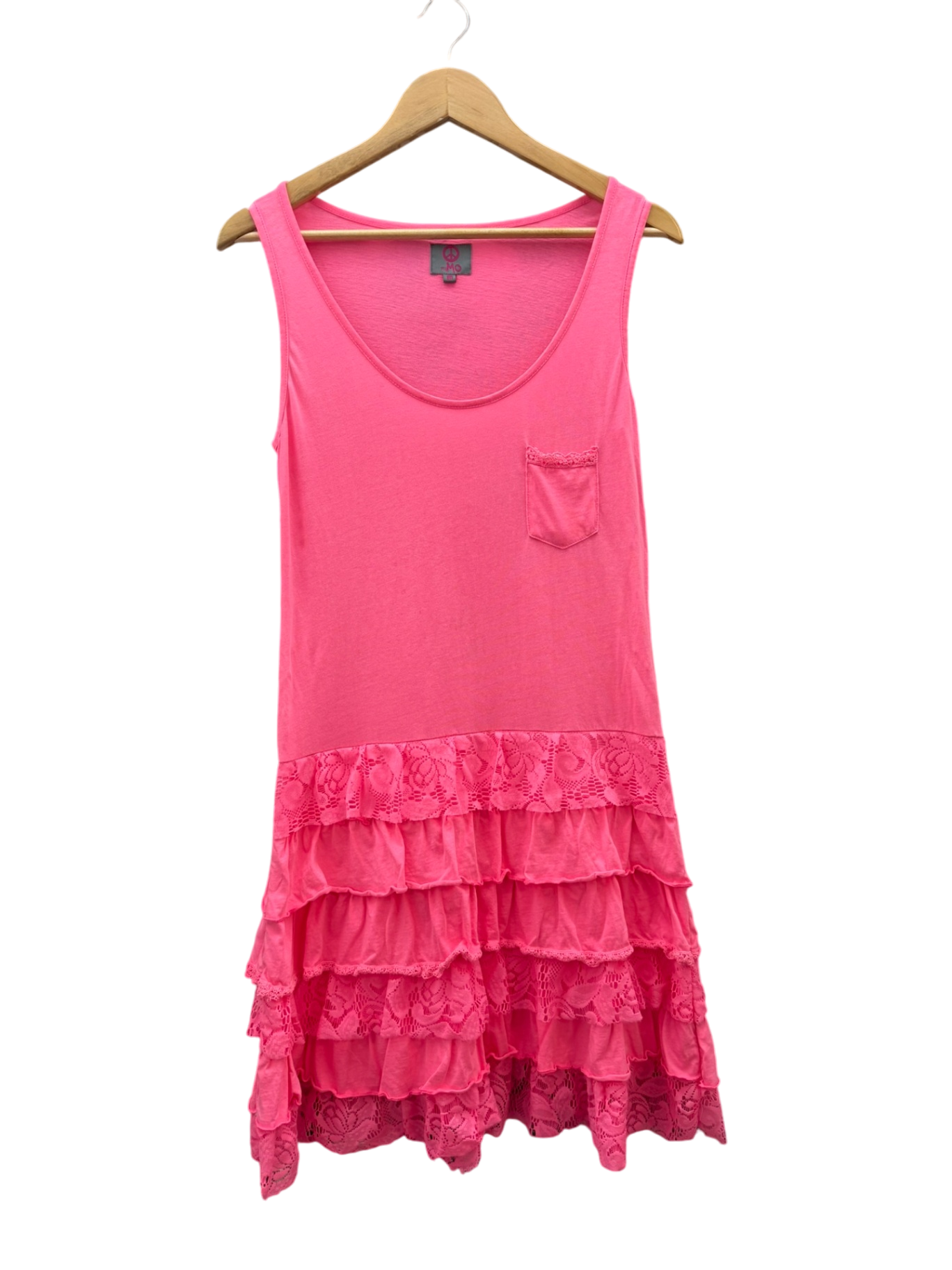 Mo Sommerkleid Spitze M Pink