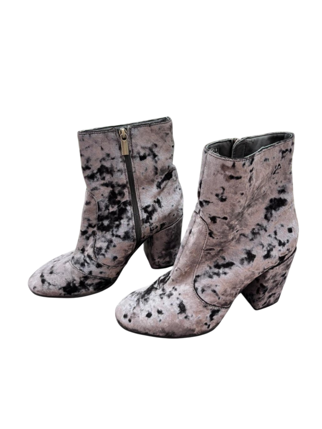 Kate Gray Damen - Stiefelette 41 Grau mit schwarzen Flecken