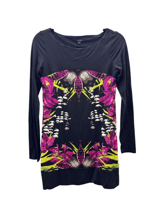 Comma Damen - Kleid S Schwarz, Bunt