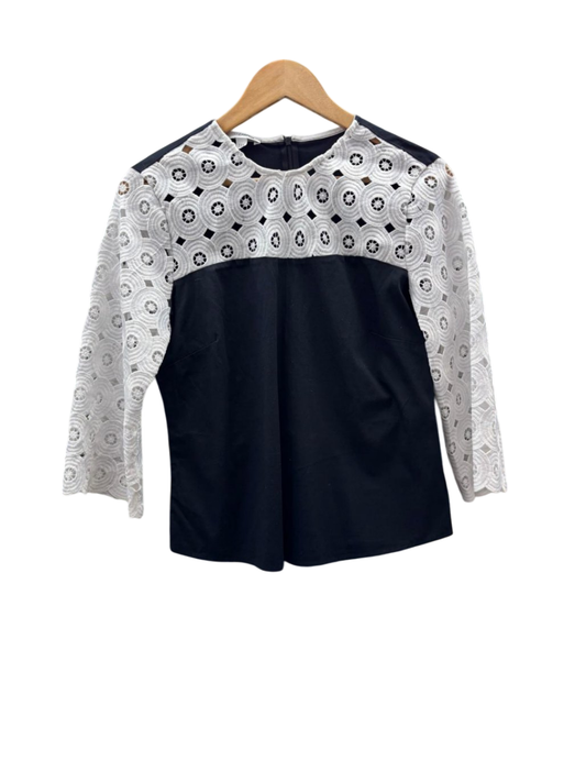 Bluse M Schwarz und Weiß