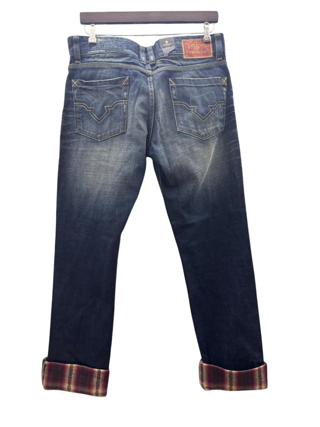 TRIBECA Jeans W33-L34 Dunkelblau mit Waschung