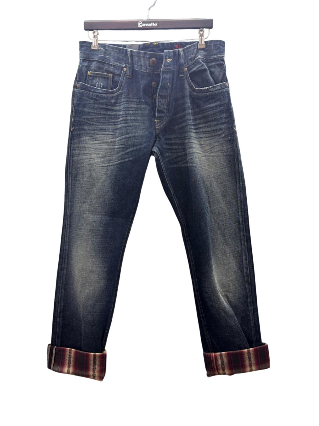 TRIBECA Jeans W33-L34 Dunkelblau mit Waschung
