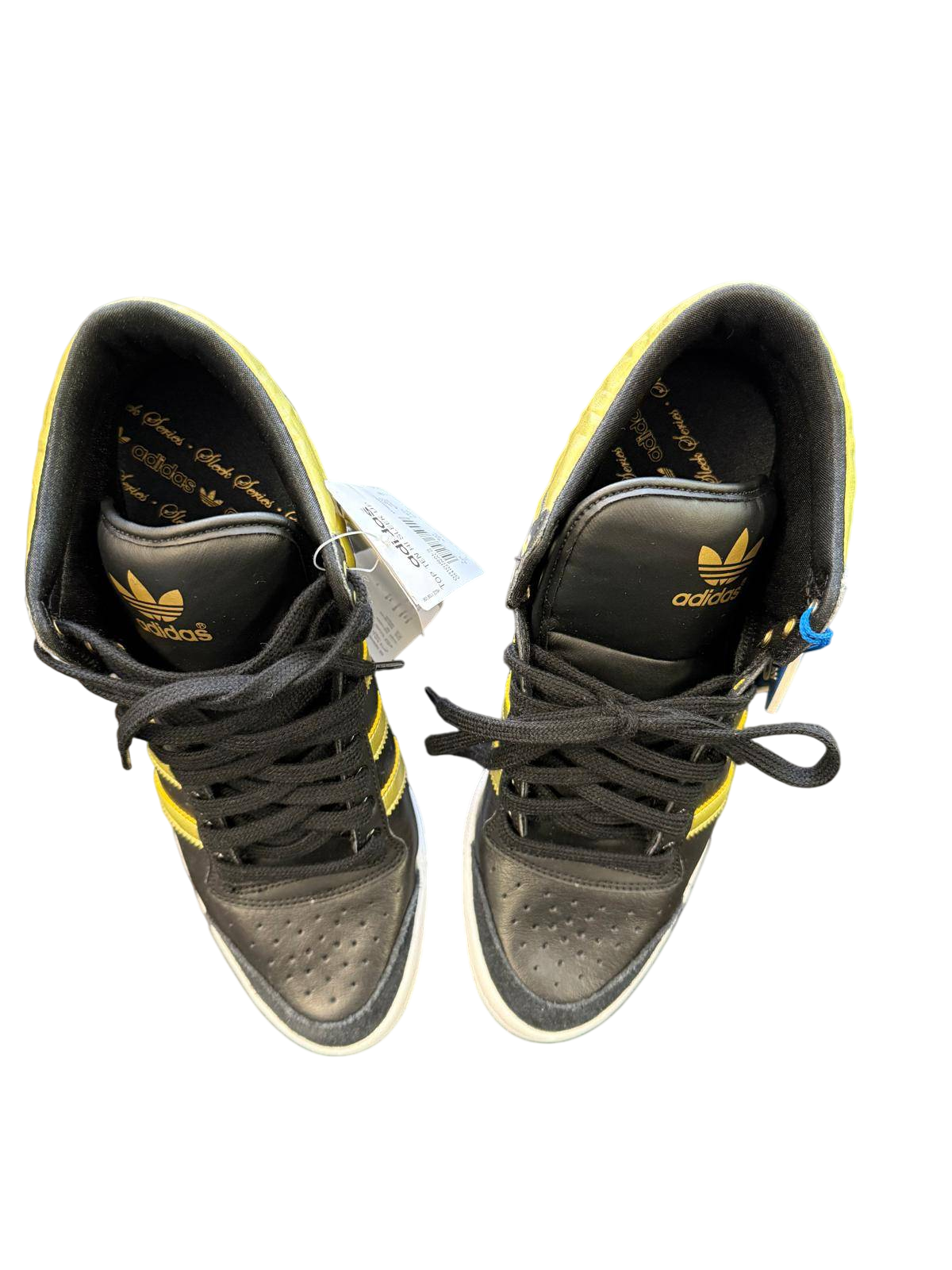 Adidas Top Ten Hi Sleek Heel W Black Metallic Gold Sneaker 38,5 Schwarz und Gelb