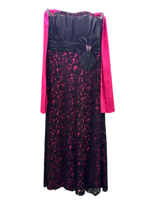 Ballkleid L Schwarz und Pink