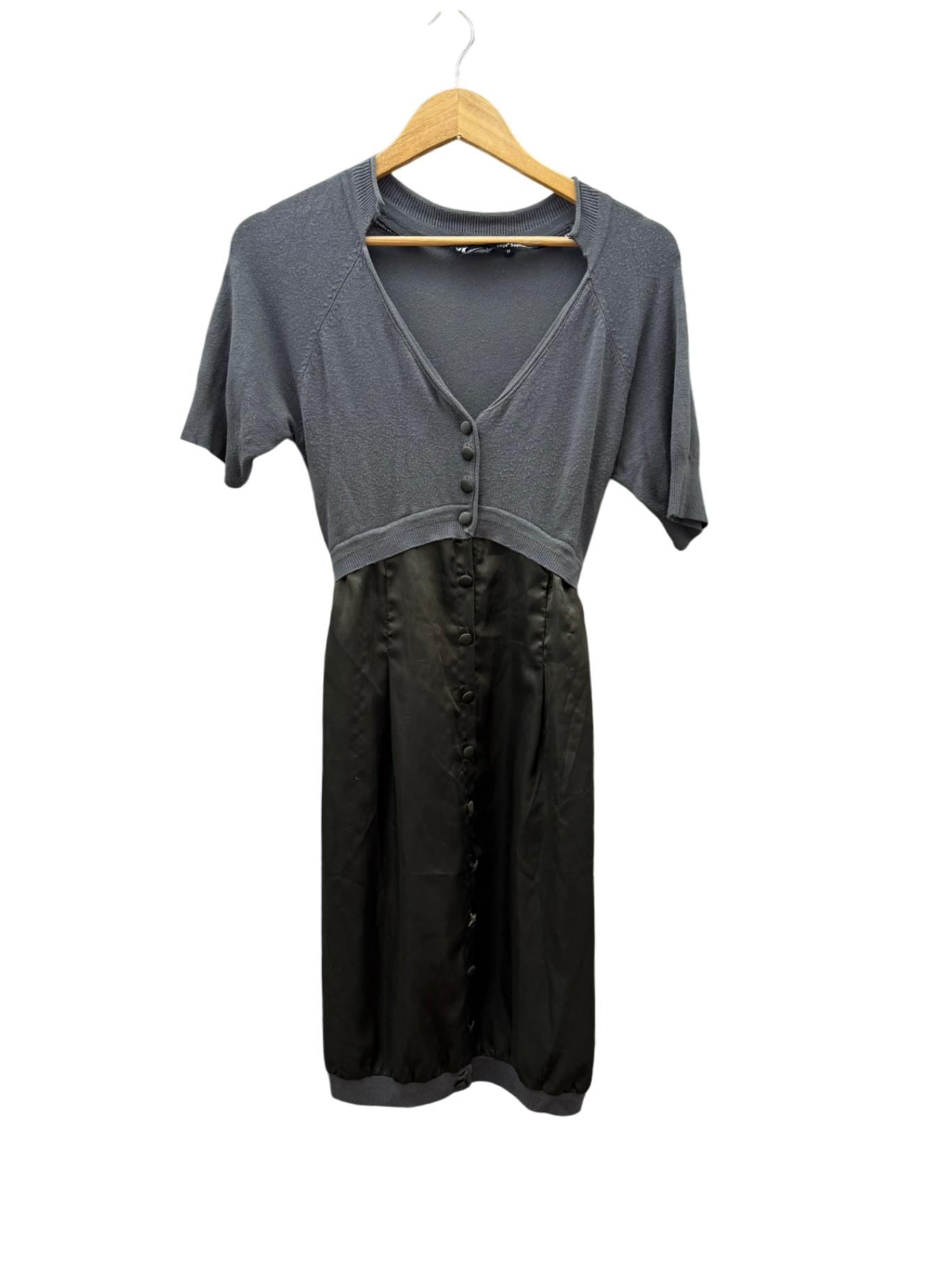 yaya Kleid M Grau und Schwarz