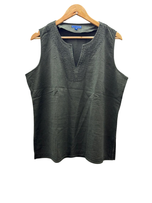 encadee Leinentop 3XL Dunkelgrau