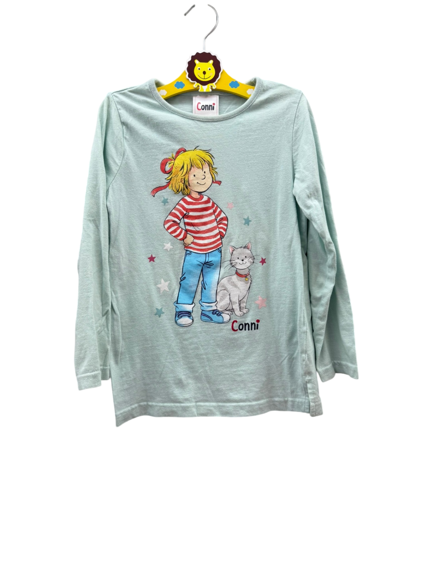 Conni langarm T-Shirt 110-116 XS Hellblau