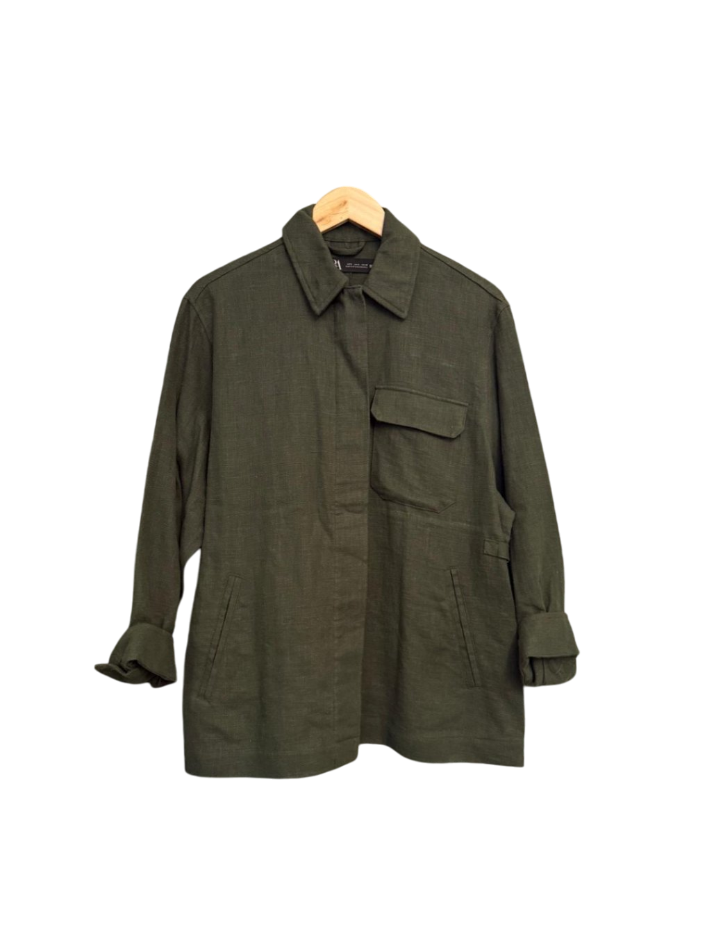 ZARA Jacke S Olivegrün