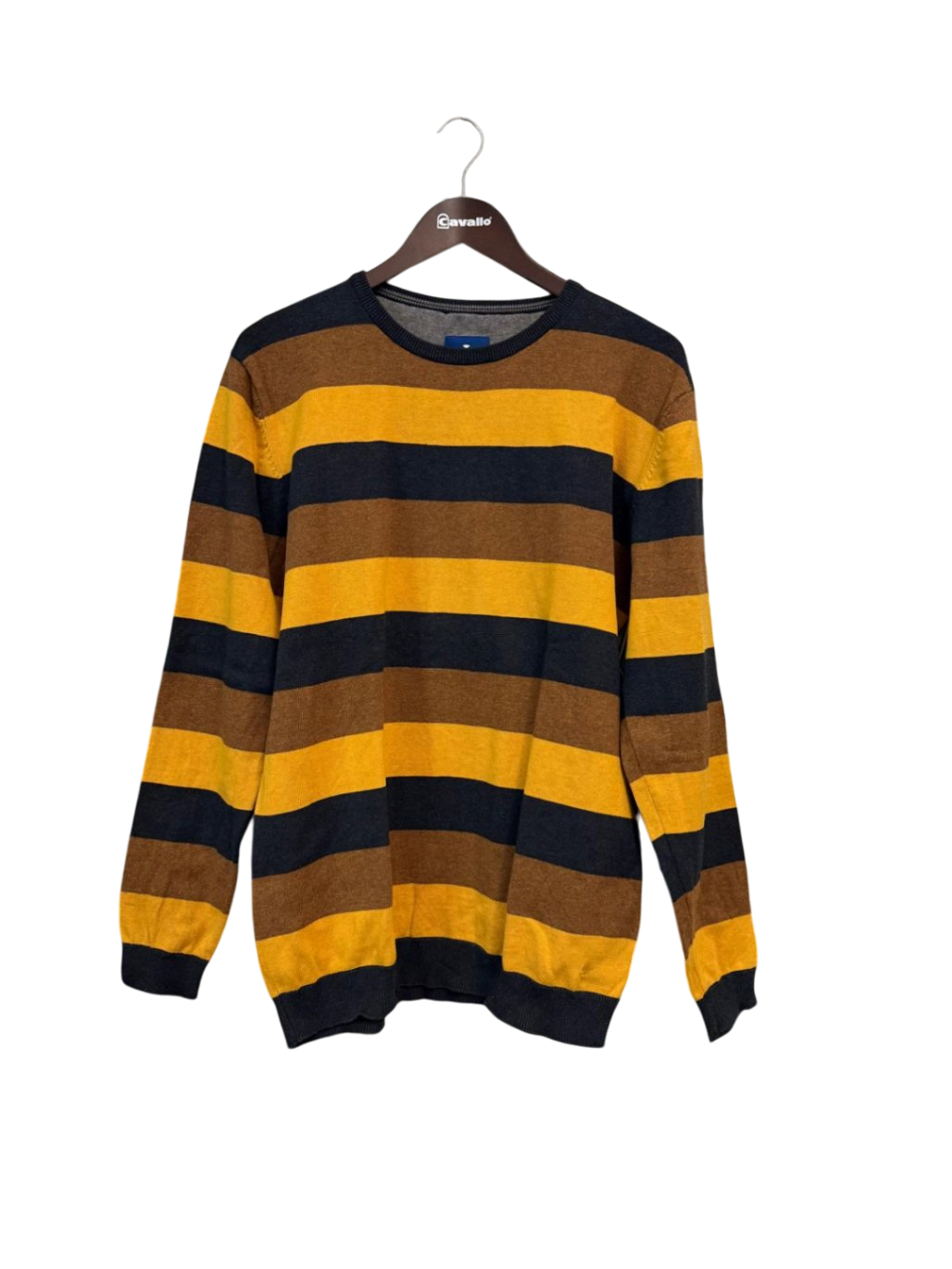 Tom Tailor XXL Gelb, Dunkelblau, Braun gestreift