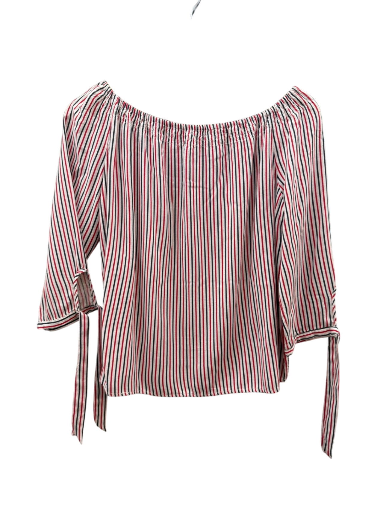 17&Co Top M Weiß mit roten, blauen und schwarzen Streifen