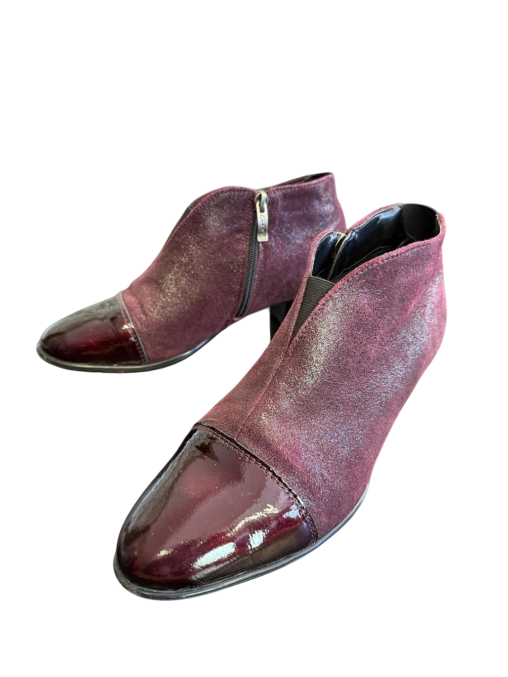 ara 38,5 Bordeaux und Schwarz Stiefeletten