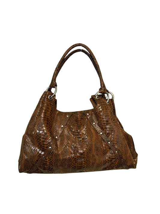 PICARD Braun mit Schlangenoptik Handtasche