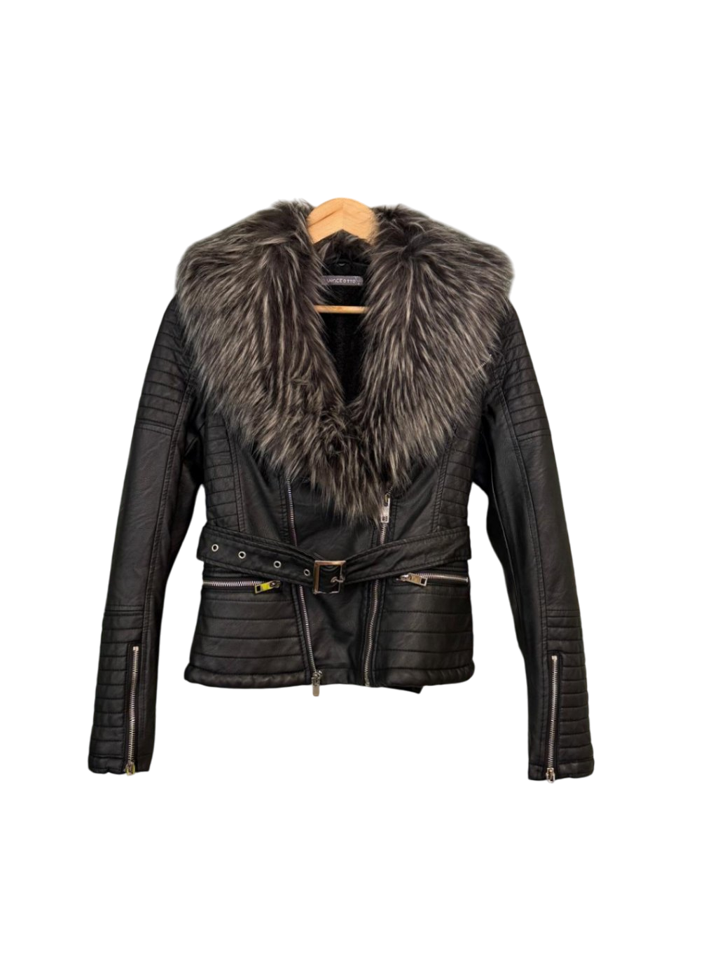 Kunstleder S Schwarz Kunstlederjacke