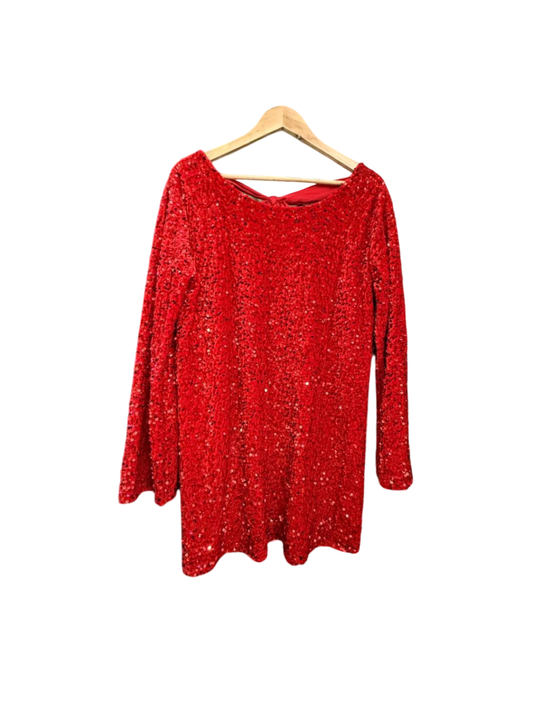 Pailletten M-L Rot Paillettenkleid