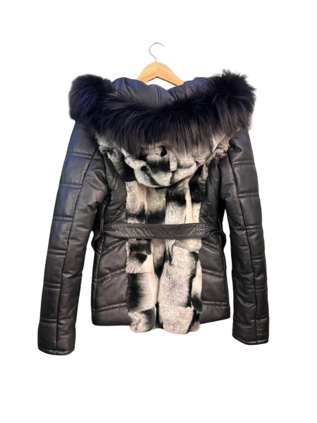 Vera Pelle 100% Leder M-L Schwarz, Grau 100% Lederjacke