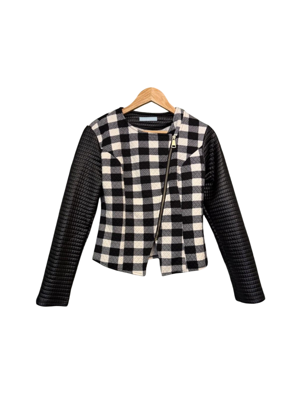 L Schwarz und Weiß kariert, Blazer