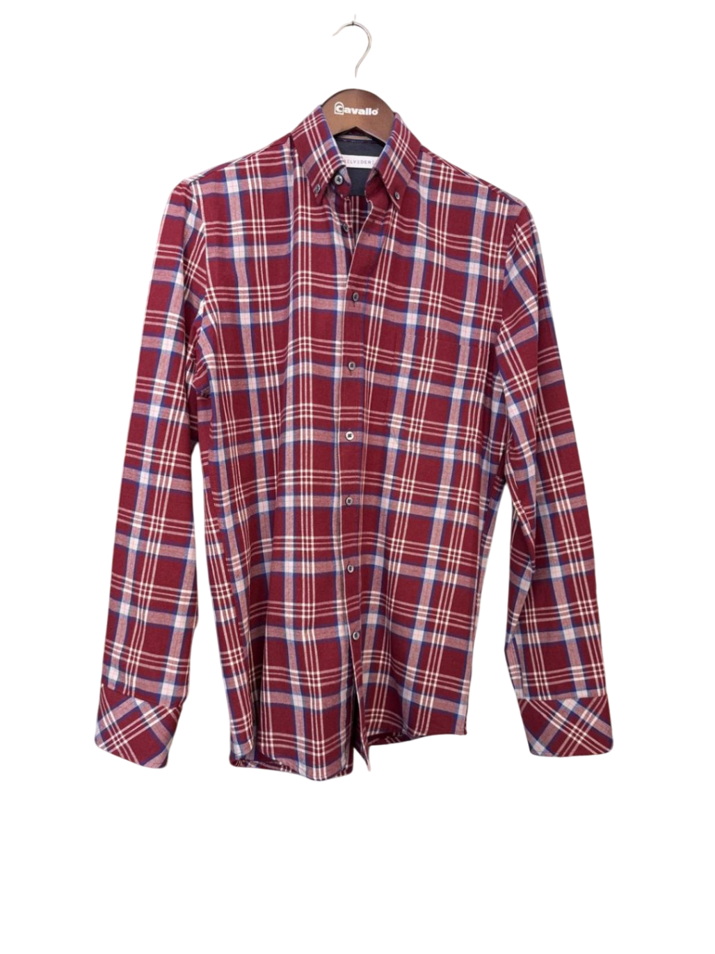 Belvedere S Rot, Blau, Weiß Hemd