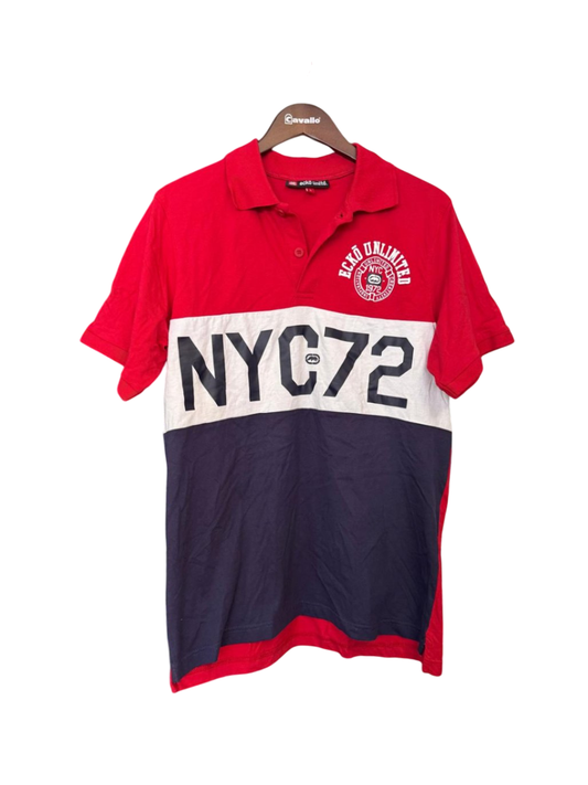 Ecko Unltd. L Rot, Weiß, Dunkelblau Polo