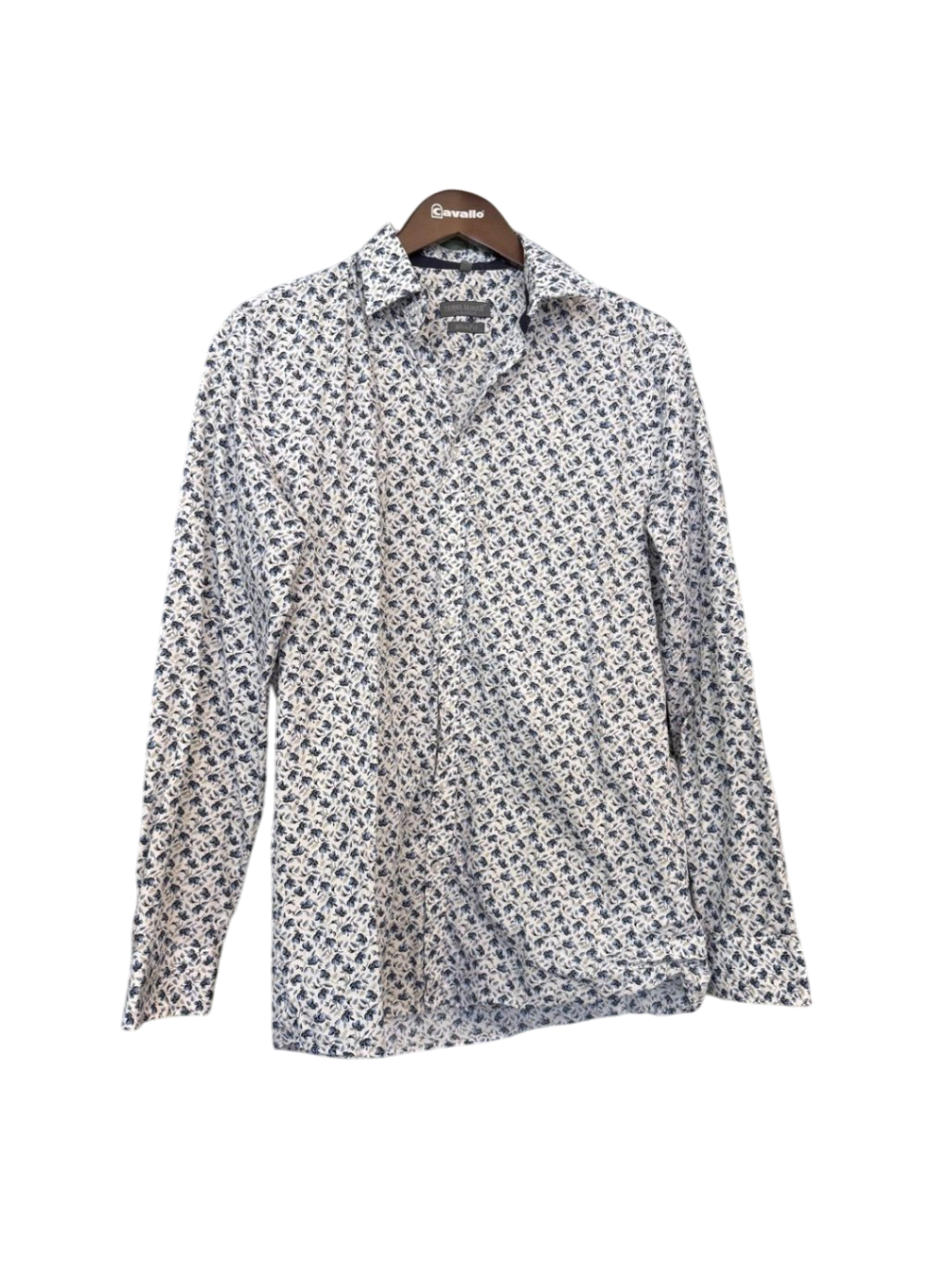 M Weiß mit blauem Muster