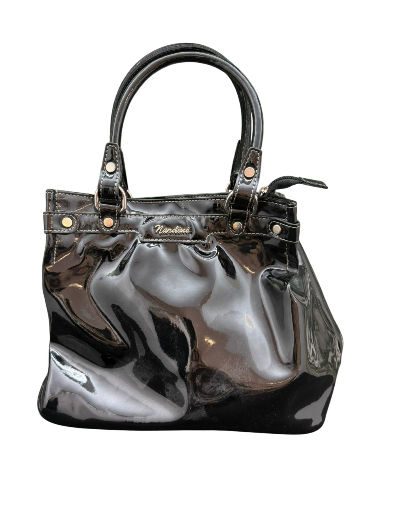 Nardini made in Italy Kunstleder Tasche Schwarz