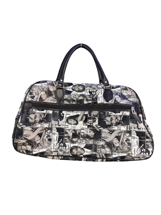 ca45 x 30cm Schwarz und Weiß Reisetasche