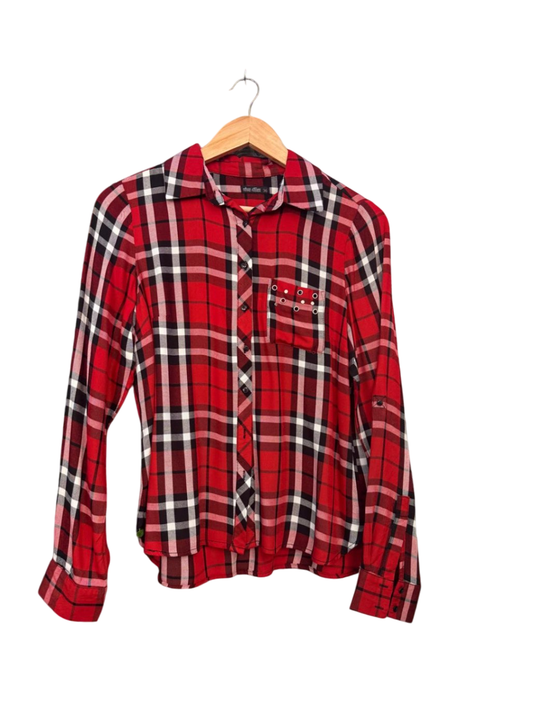 S Rot, Schwarz, Weiß, Pink Bluse