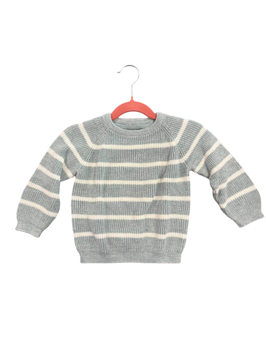 C&A 86 Grau mit weißen Streifen Pullover