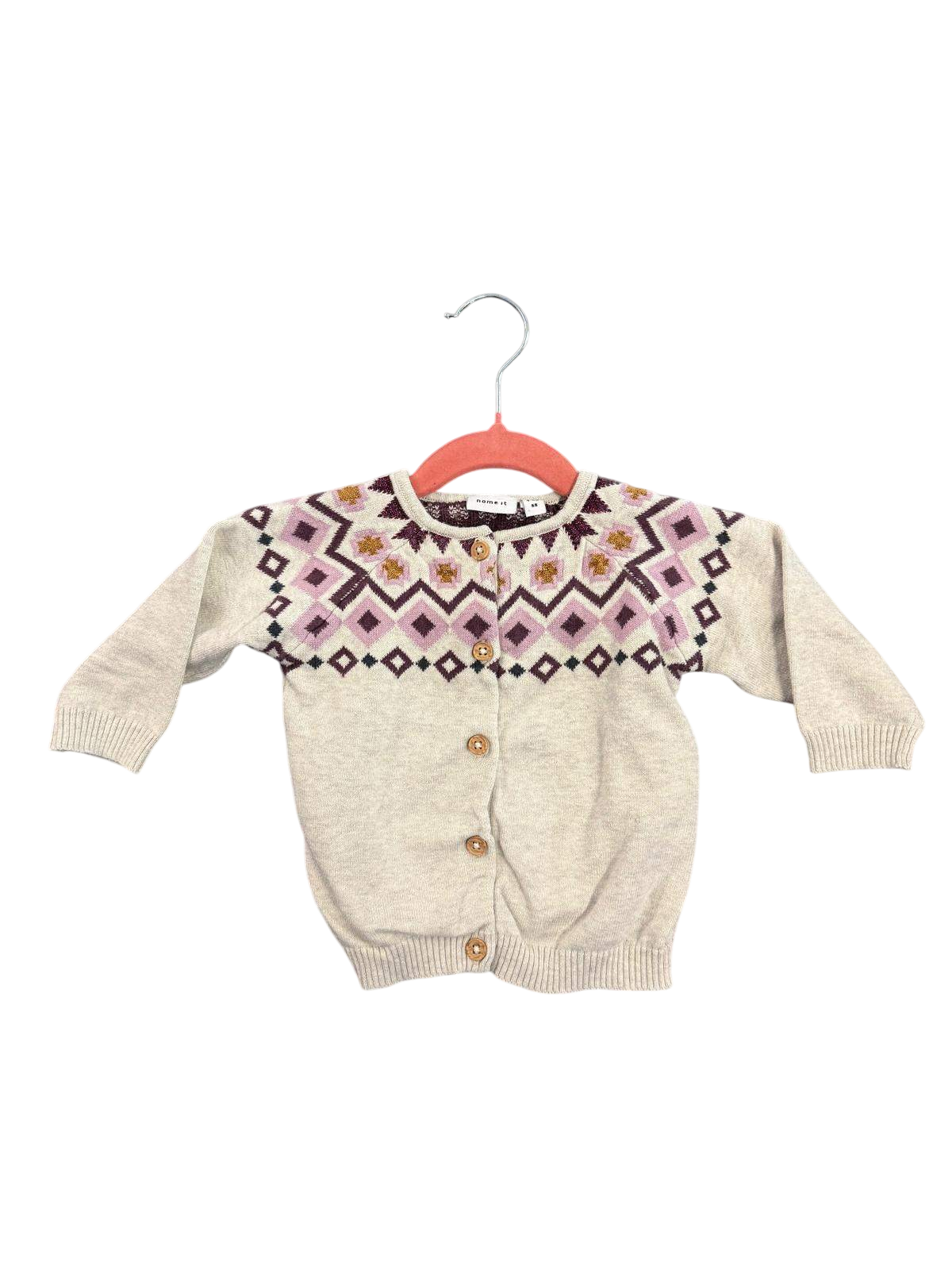 name it 68 Beige, Lila, Gelb, Schwarz Pullover