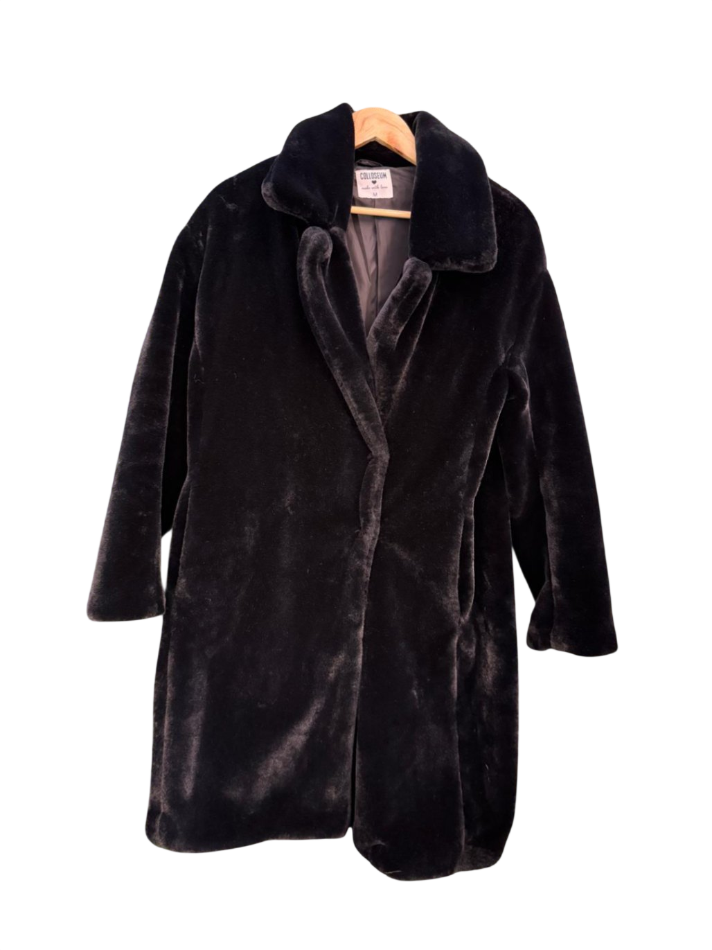 COLLOSEUM Damen Kunstpelzmantel M Schwarz
