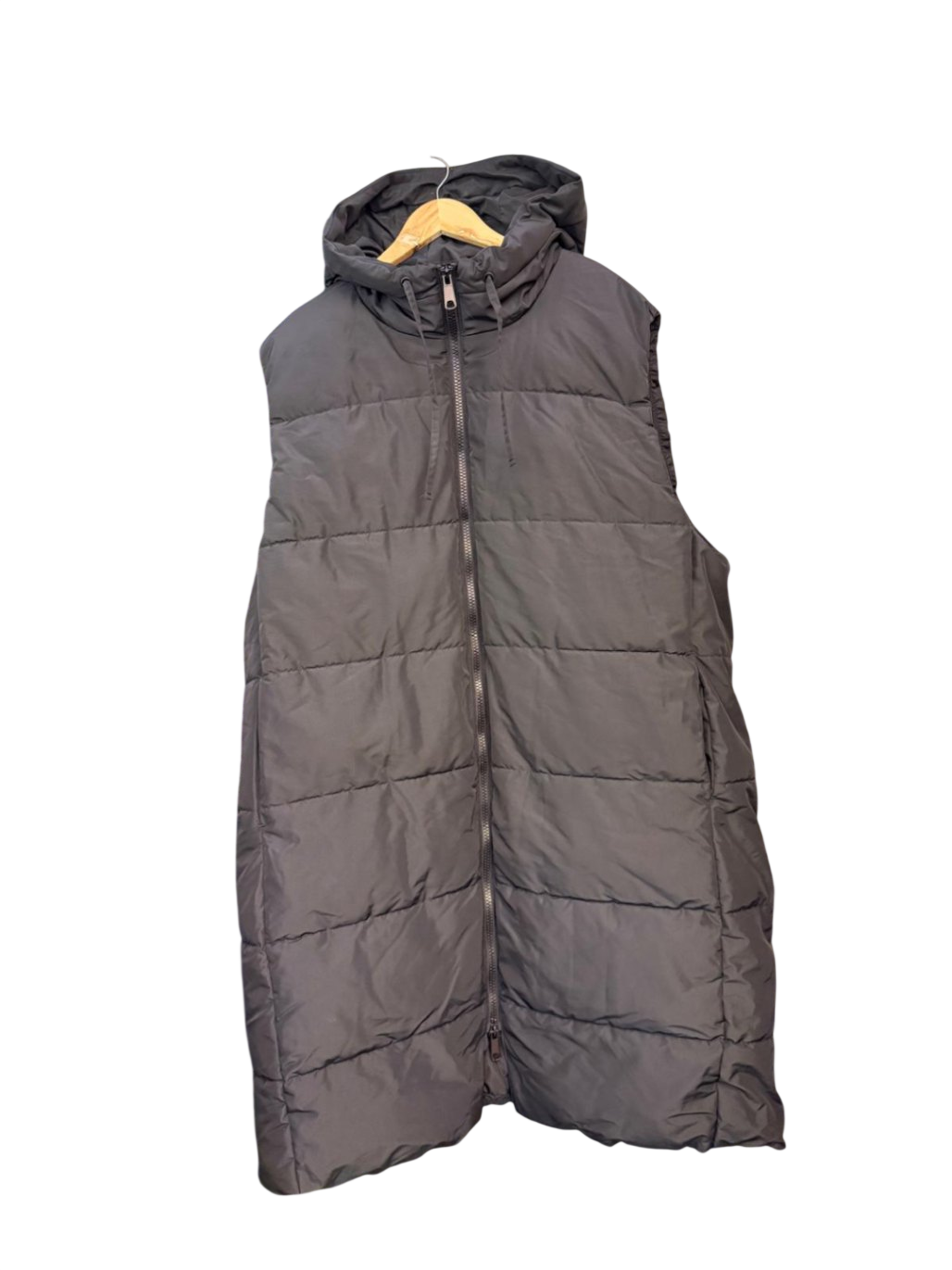 H&M Damen Longweste 2XL Schwarz