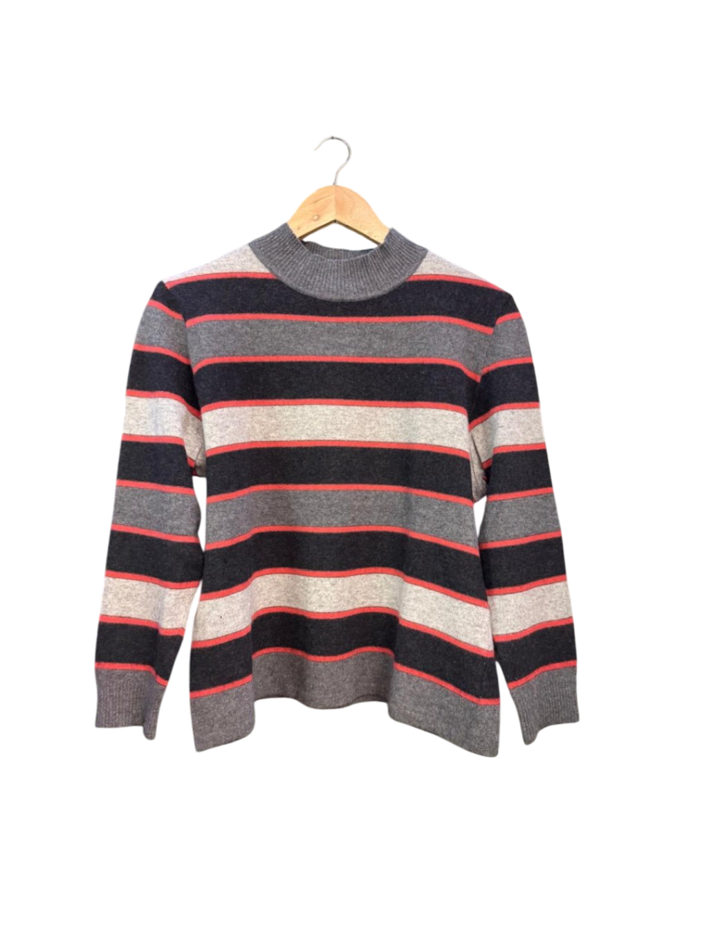 Basler reine Schurwolle Pullover 3XL Grau, Schwarz, Rot gestreift
