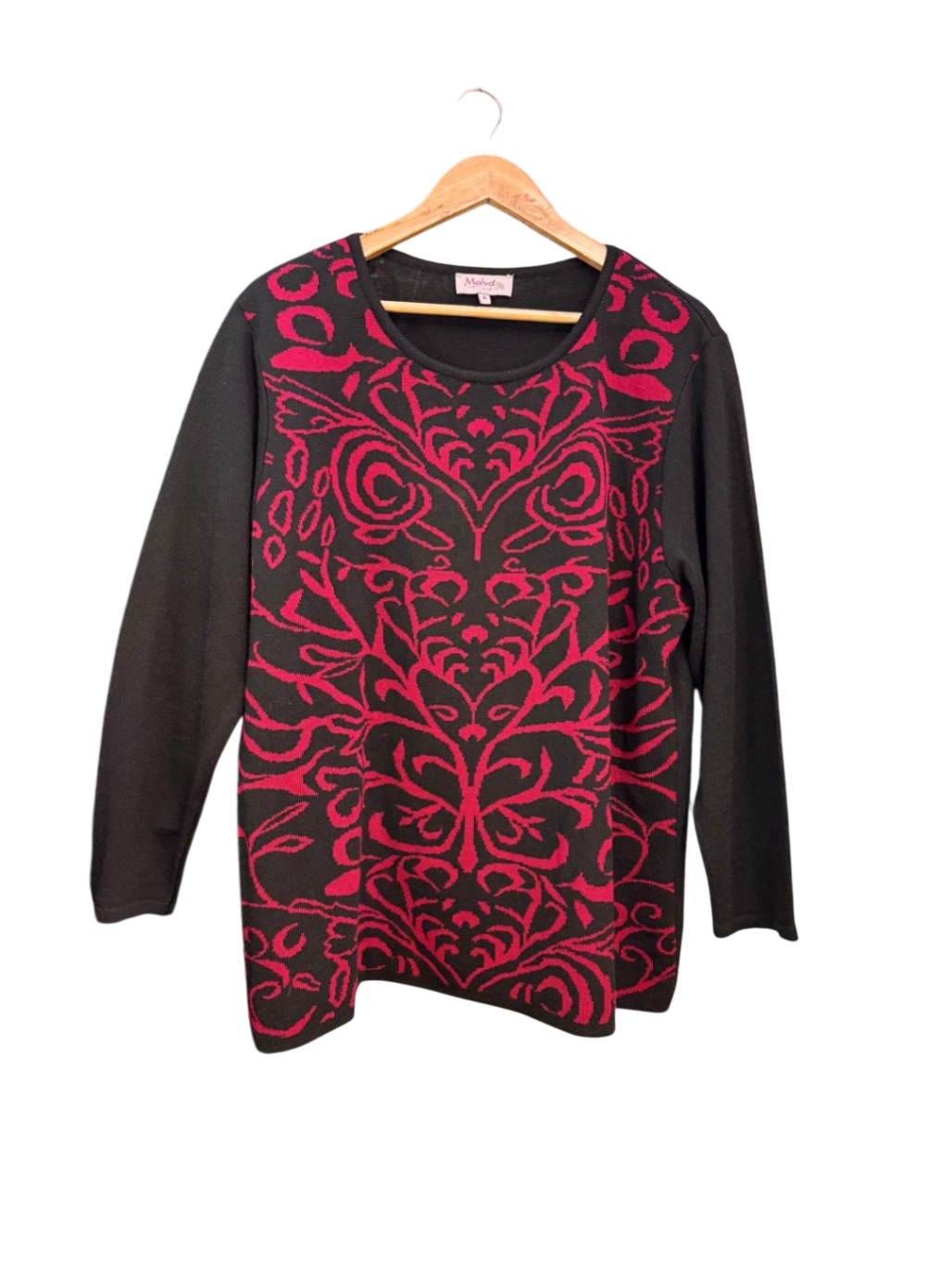 Malva Pullover XL Schwarz und Pink