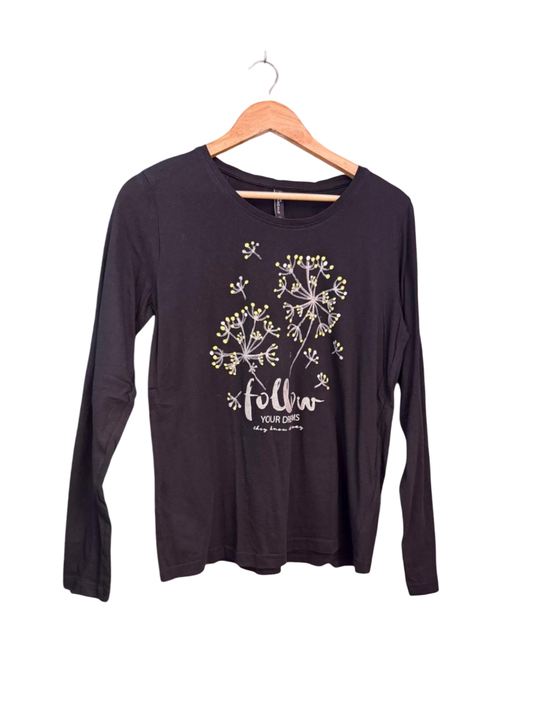 langarm Shirt M Schwarz