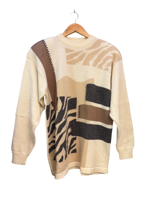 Lotos Pullover 2XL Beige, Braun, Schwarz