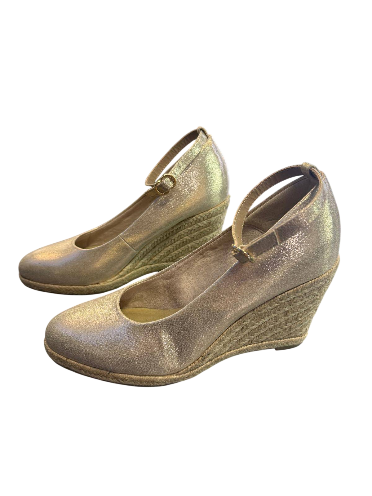 Tamaris Keilpumps 39 Perlglanzend, Champagner