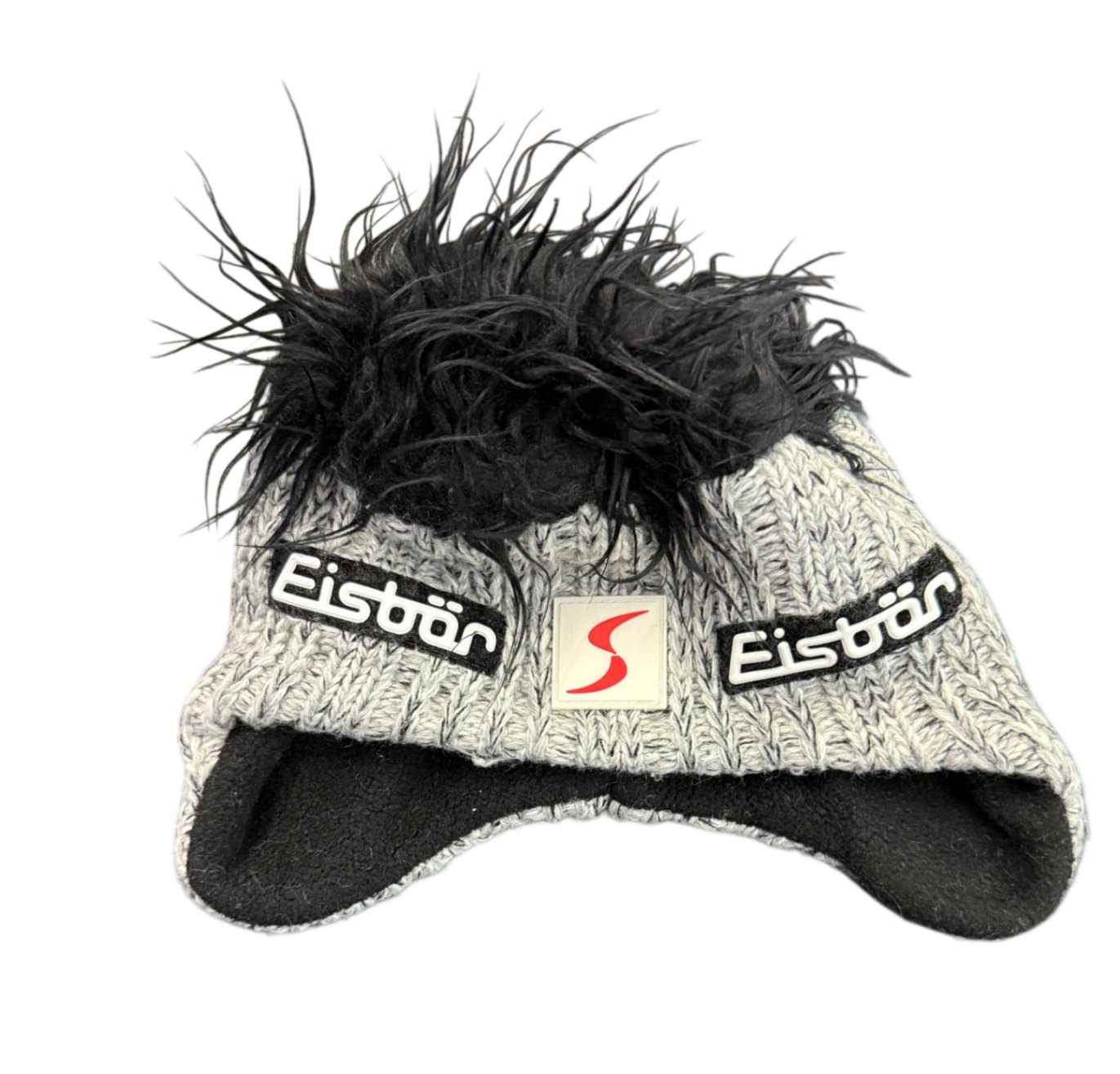 Eisbär Haube 55-S Grau, Schwarz