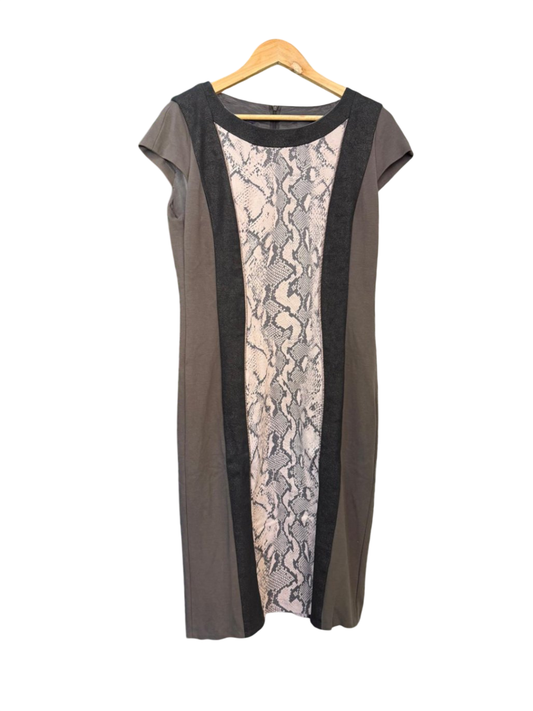 Laurel Kleid S-M Grau, Schwarz, Creme