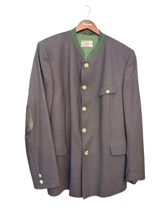 Traunsee Trachten Herren Trachtenjacke/Janker XL (106) Grau mit grünen Akzenten