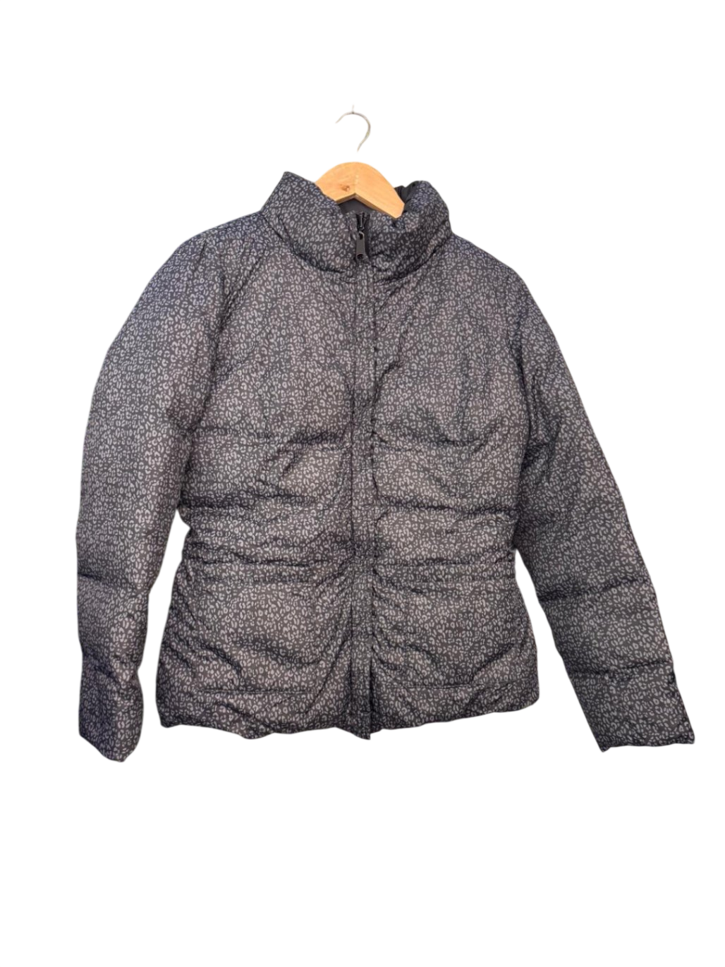 Wendejacke S Schwarz mit Grau Muster