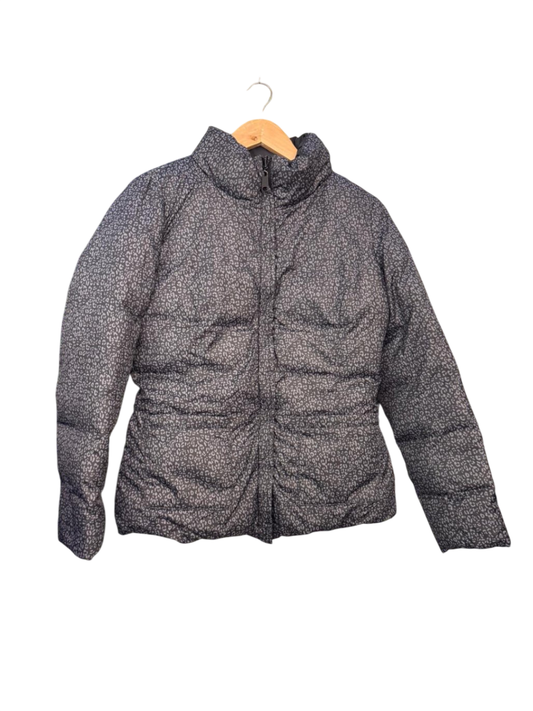 Wendejacke S Schwarz mit Grau Muster