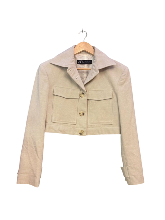 ZARA Jacke S Beige