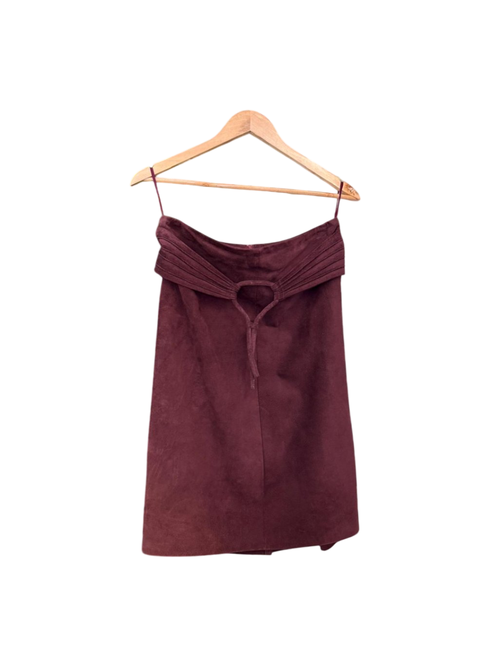 iuv Leder Blazer mit Rock XL Burgunderrot